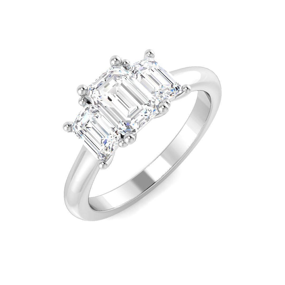 9ct White Gold 1.85ct Laboratory Grown CVD Ring