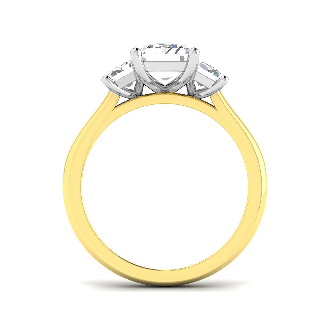9ct Two-Tone Gold 3.27ct E VS1 Laboratory Grown CVD Ring