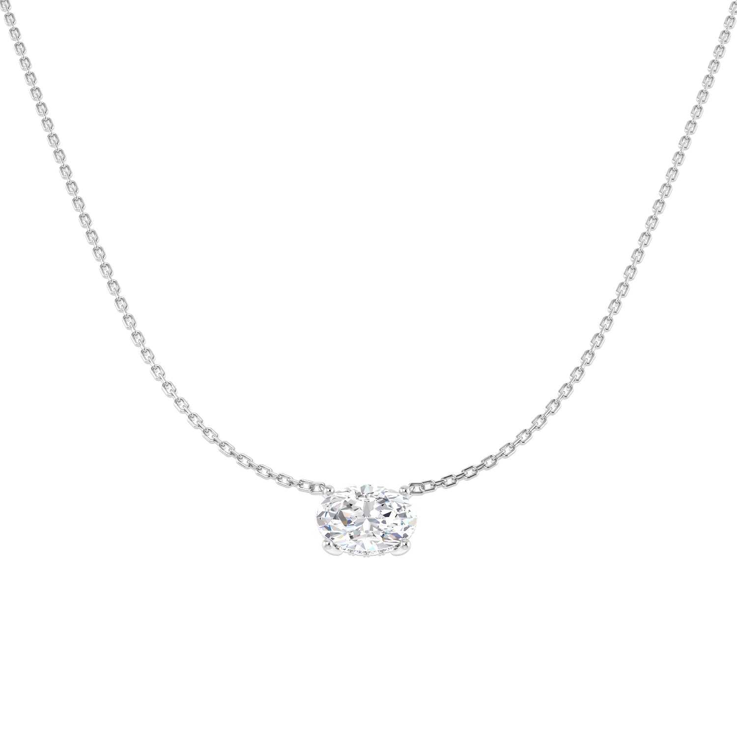 9ct White Gold 1.65ct E VS1 Laboratory Grown CVD Necklace