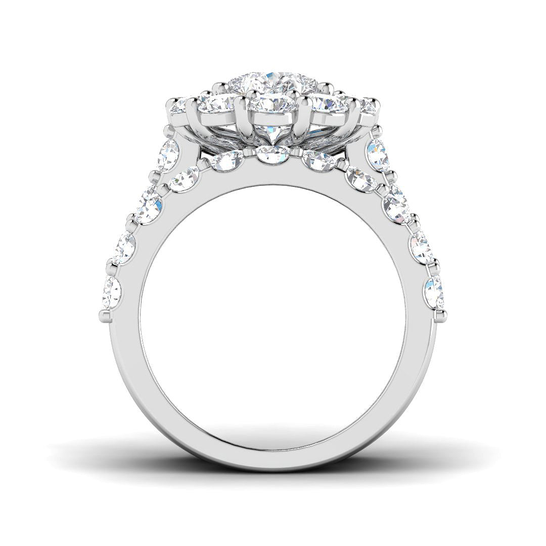 Platinum 6.95ct E VS2 Laboratory Grown CVD Ring