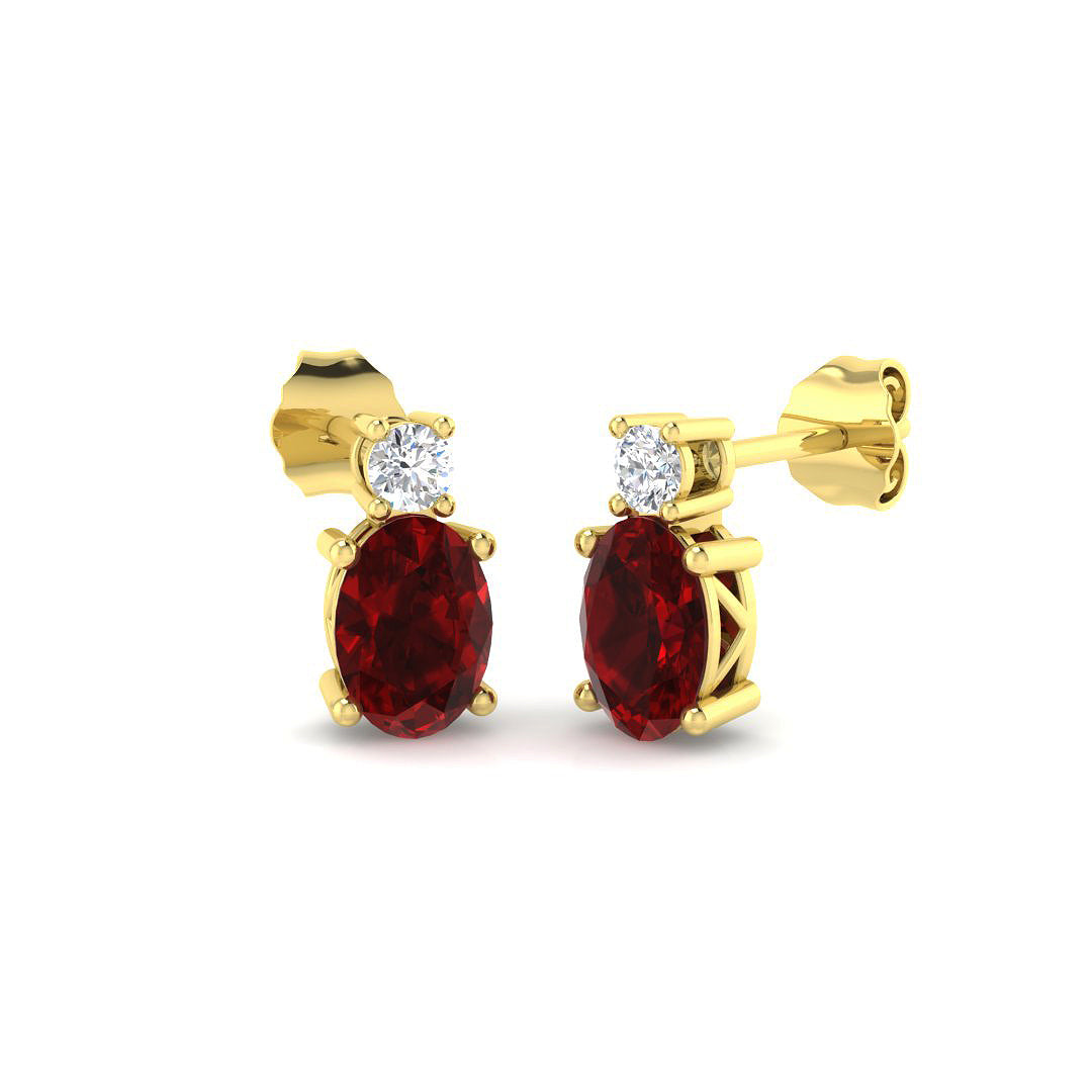 9ct Yellow Gold 2.08ct G SI2 Diamond Earrings