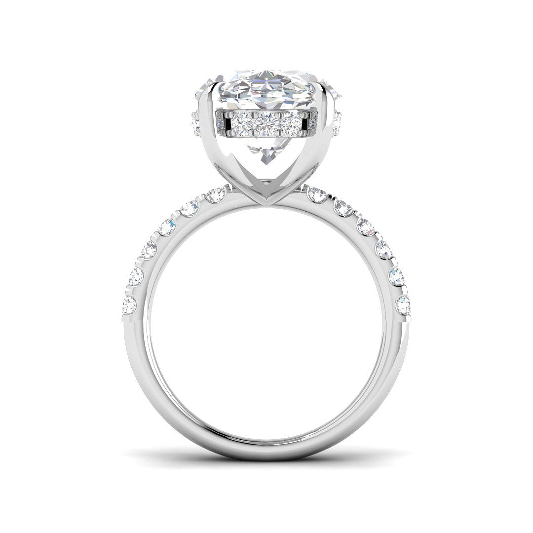 9ct White Gold 8.78ct E VS2 Laboratory Grown CVD Ring