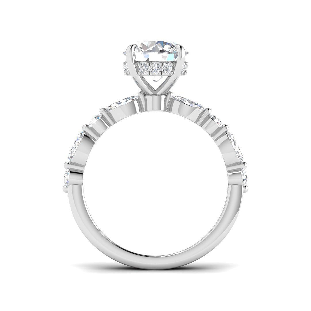 9ct White Gold 2.51ct E VS1 Laboratory Grown CVD Ring