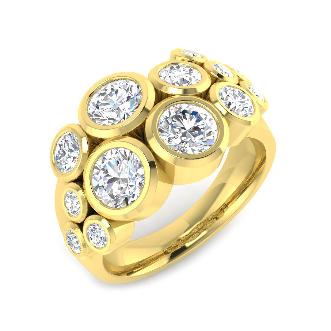 9ct Yellow Gold 2.52ct Laboratory Grown CVD Ring