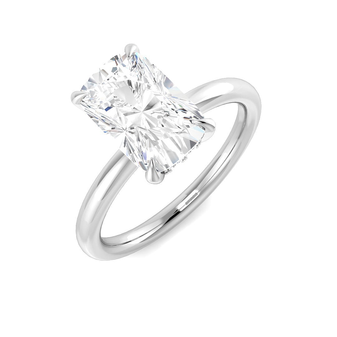 Platinum 2.14ct D VS2 Laboratory Grown CVD Ring