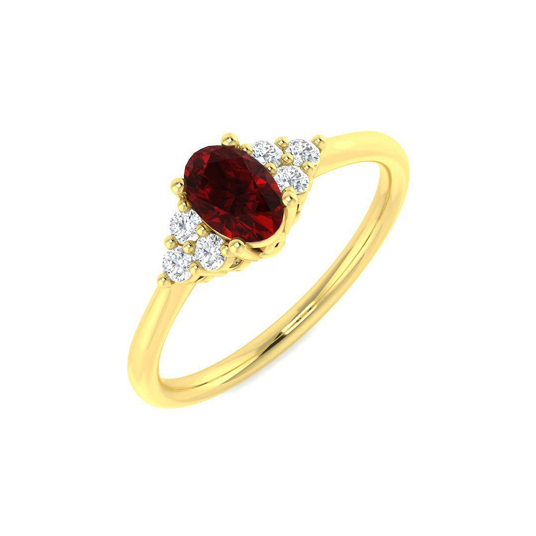 9ct Yellow Gold 0.94ct Ruby Ring