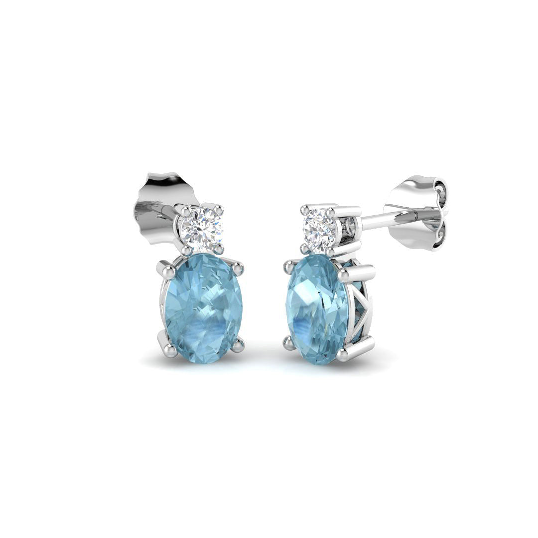 9ct White Gold 1.58ct G SI2 Diamond Earrings