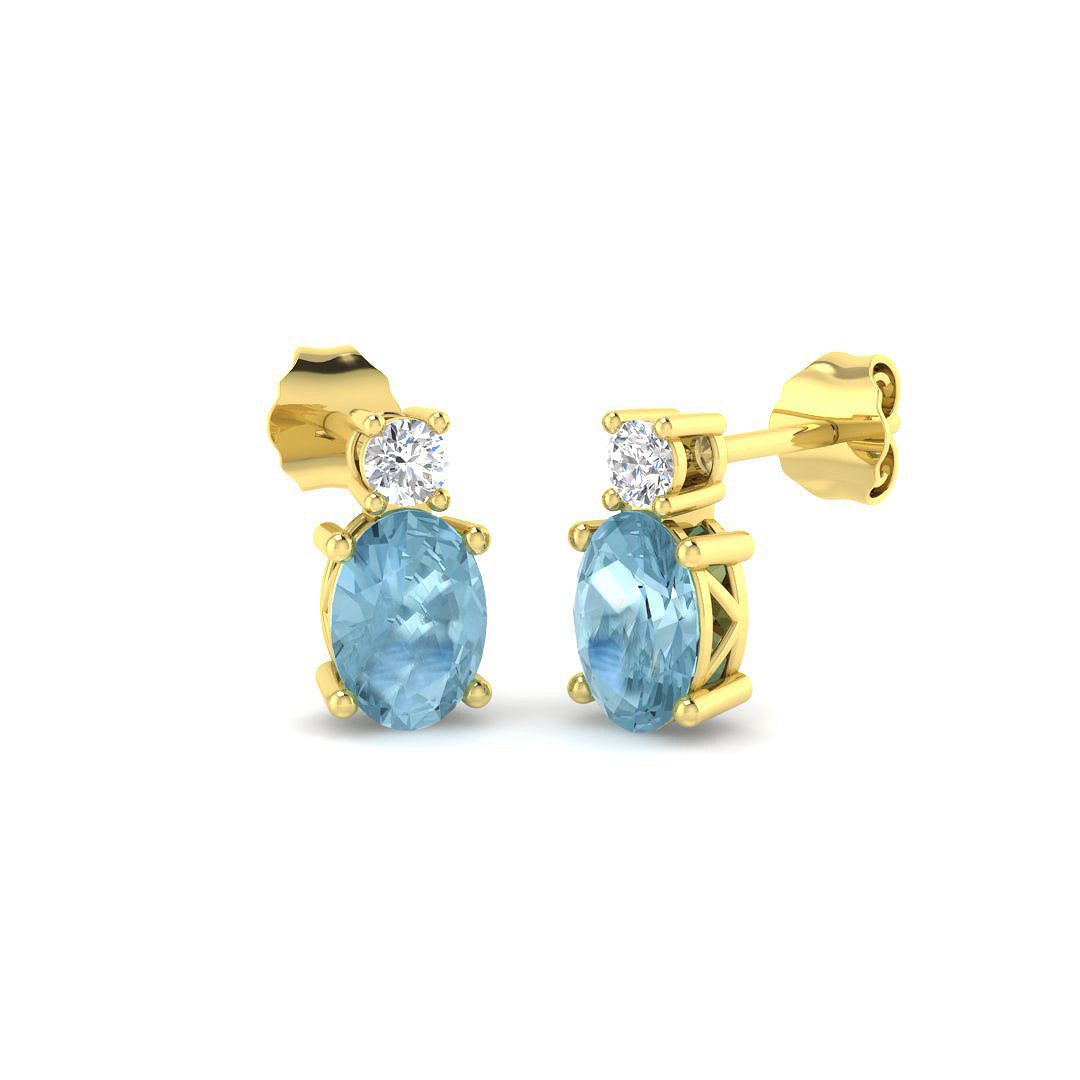 9ct Yellow Gold 1.58ct G SI2 Diamond Earrings