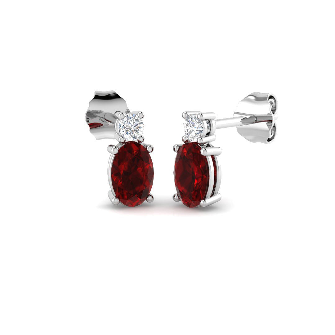 9ct White Gold 1.15ct G SI2 Diamond Earrings