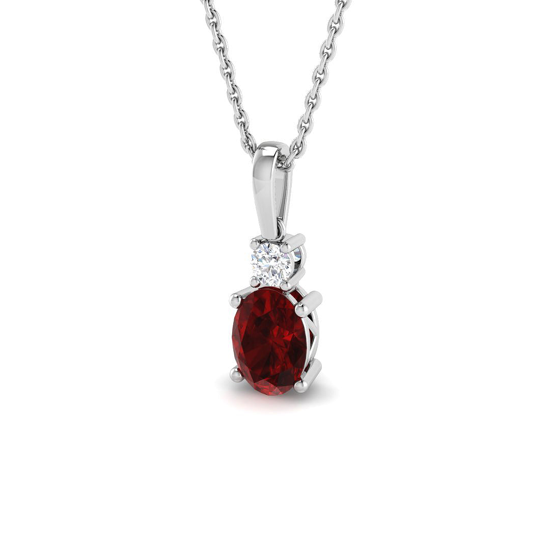 9ct White Gold 0.86ct G SI2 Diamond Pendant