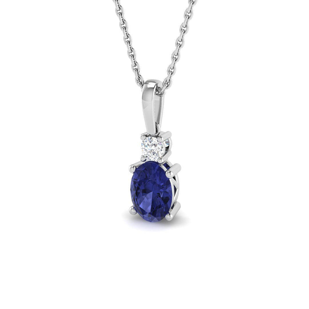 9ct White Gold 0.95ct G SI2 Diamond Pendant