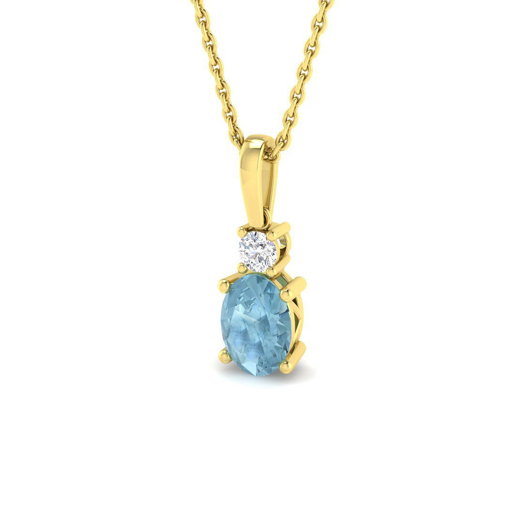 9ct Yellow Gold 0.77ct G SI2 Diamond Pendant