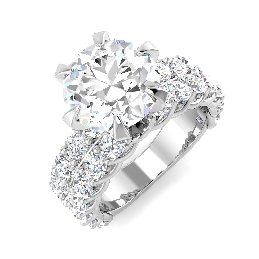 9ct White Gold 5.30ct E VS2 Laboratory Grown CVD Ring