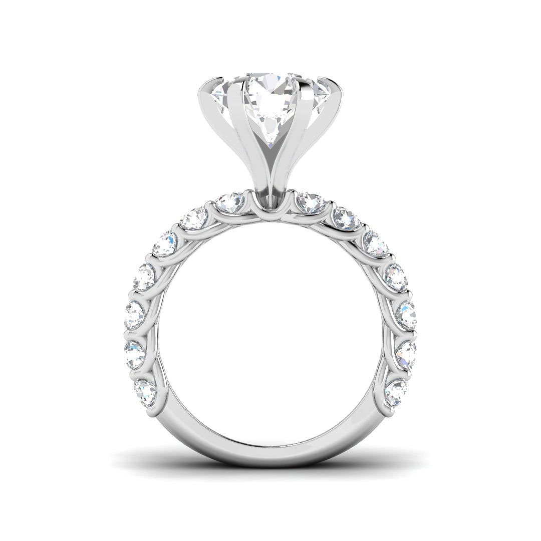 9ct White Gold 5.30ct E VS2 Laboratory Grown CVD Ring