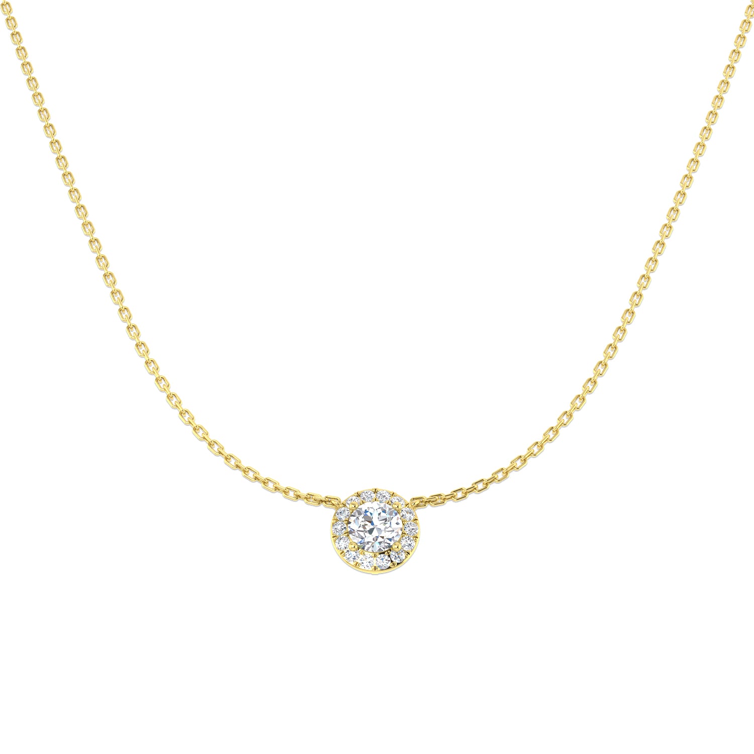 9ct Yellow Gold 0.70ct Laboratory Grown CVD Necklace