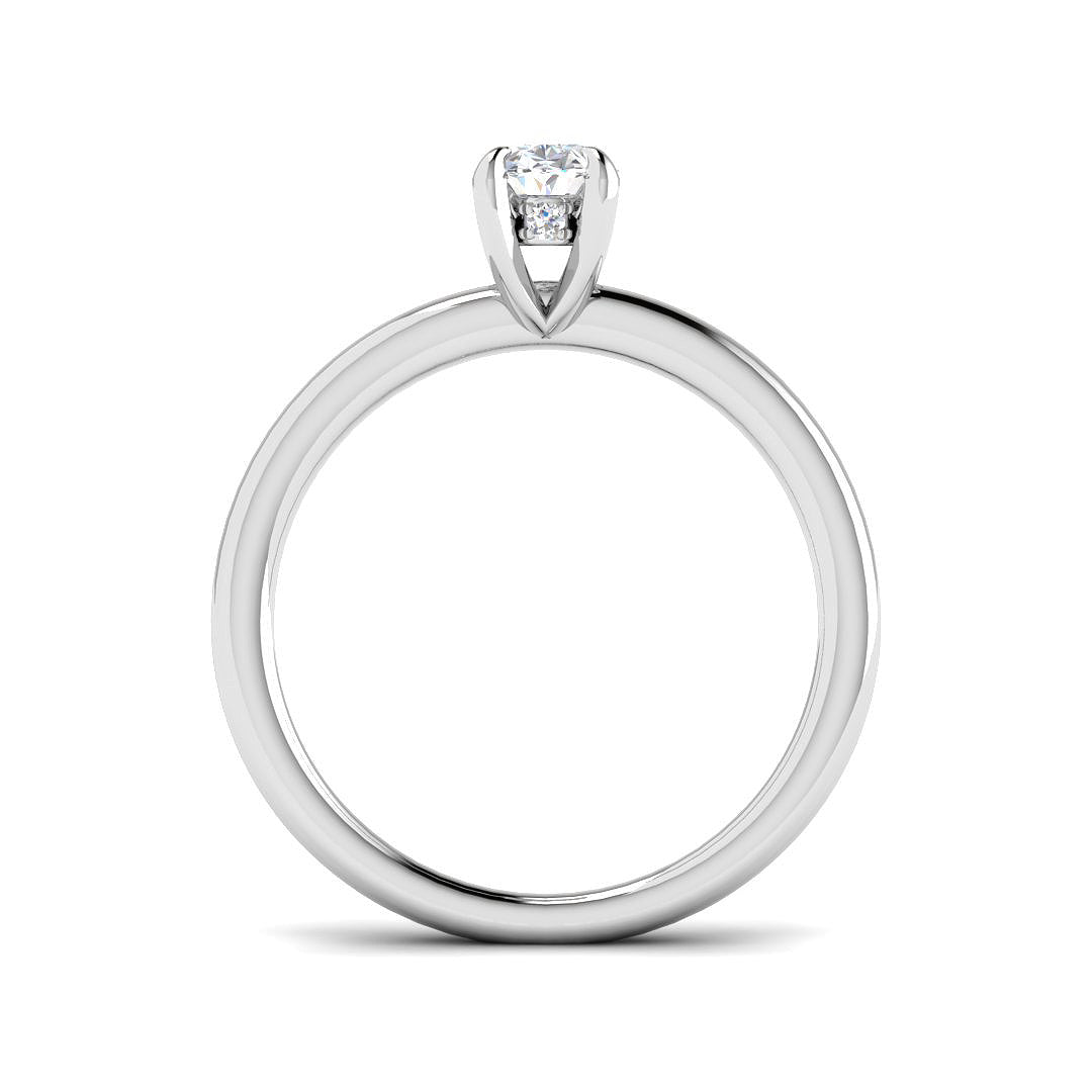 Platinum 0.65ct F SI1 Diamond Ring