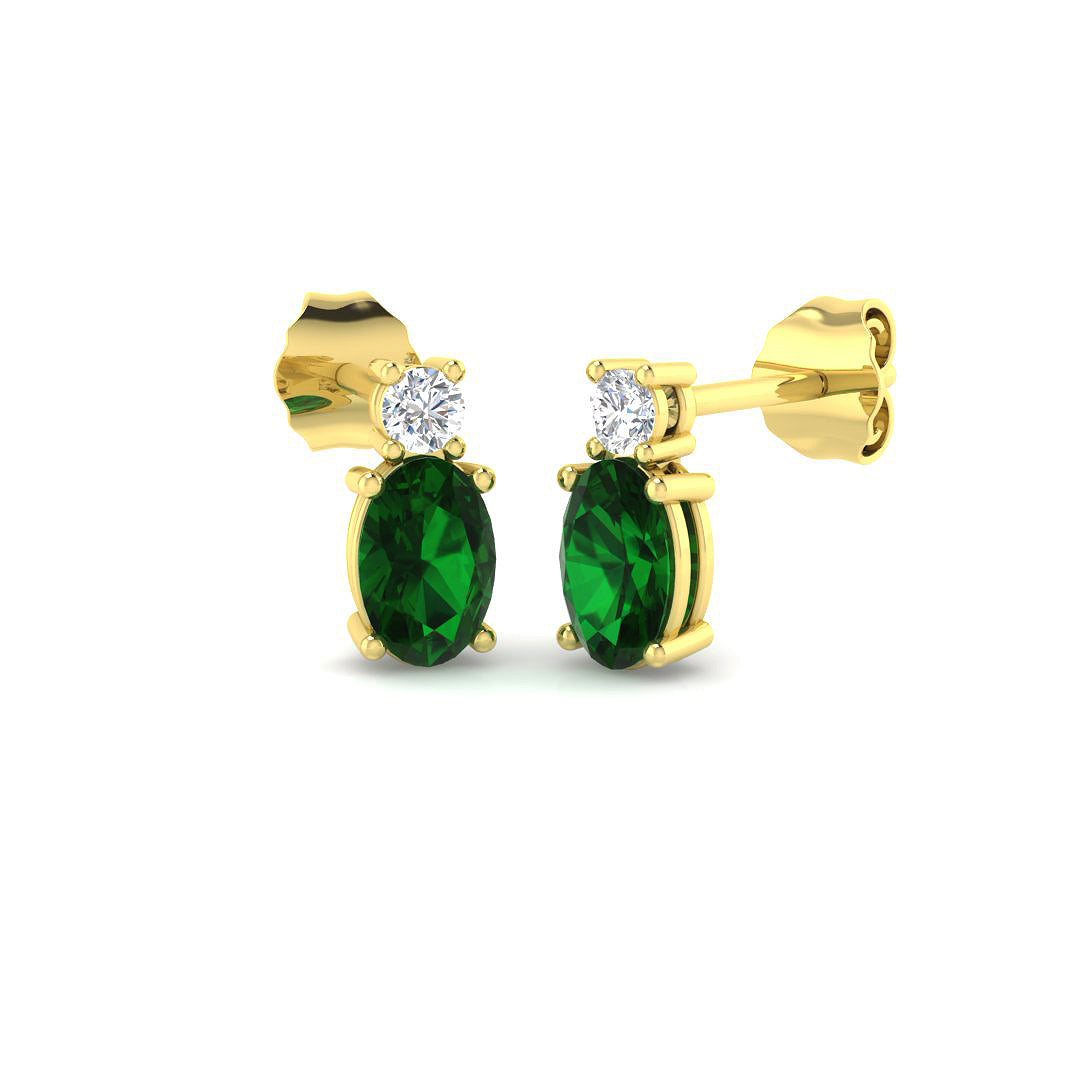 9ct Yellow Gold 0.91ct G SI2 Diamond Earrings