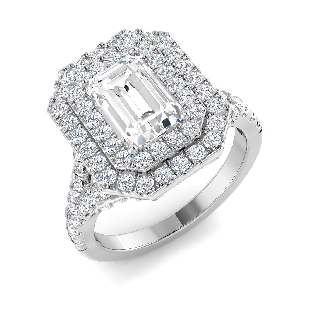 Platinum 2.71ct E VS2 Laboratory Grown CVD Ring