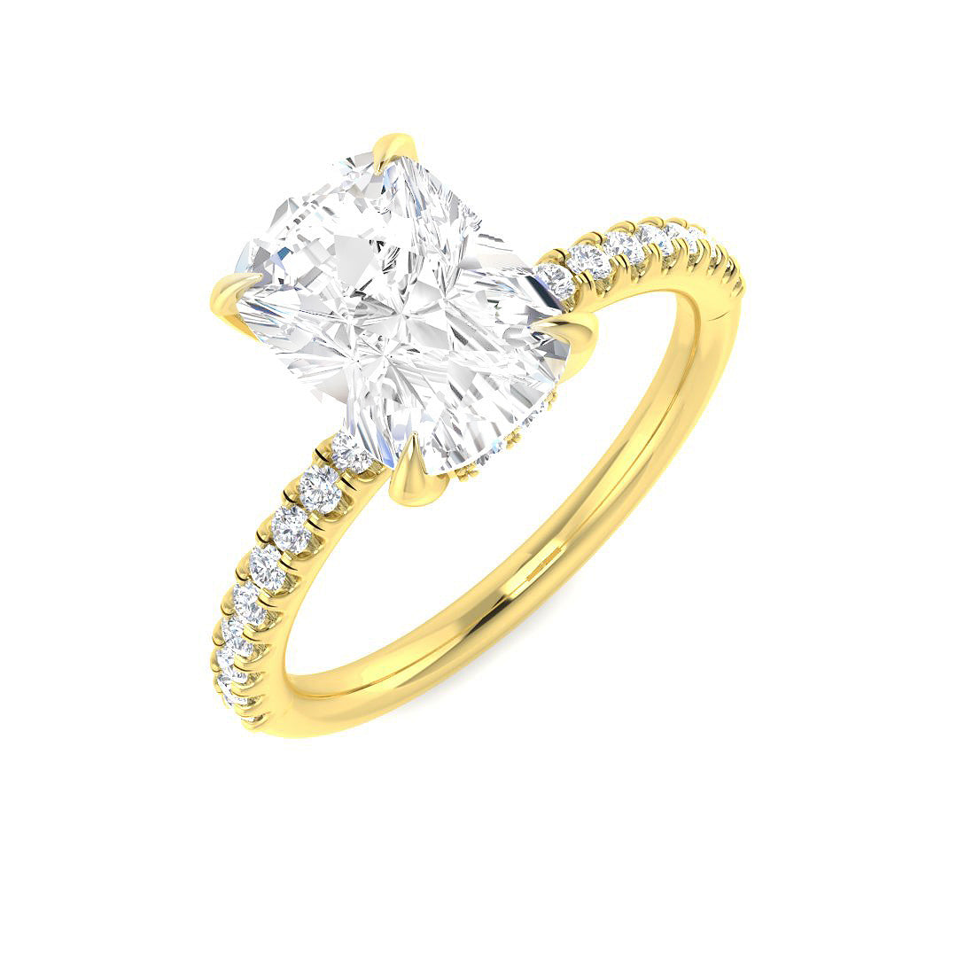 9ct Yellow Gold 2.33ct E VS1 Laboratory Grown CVD Ring