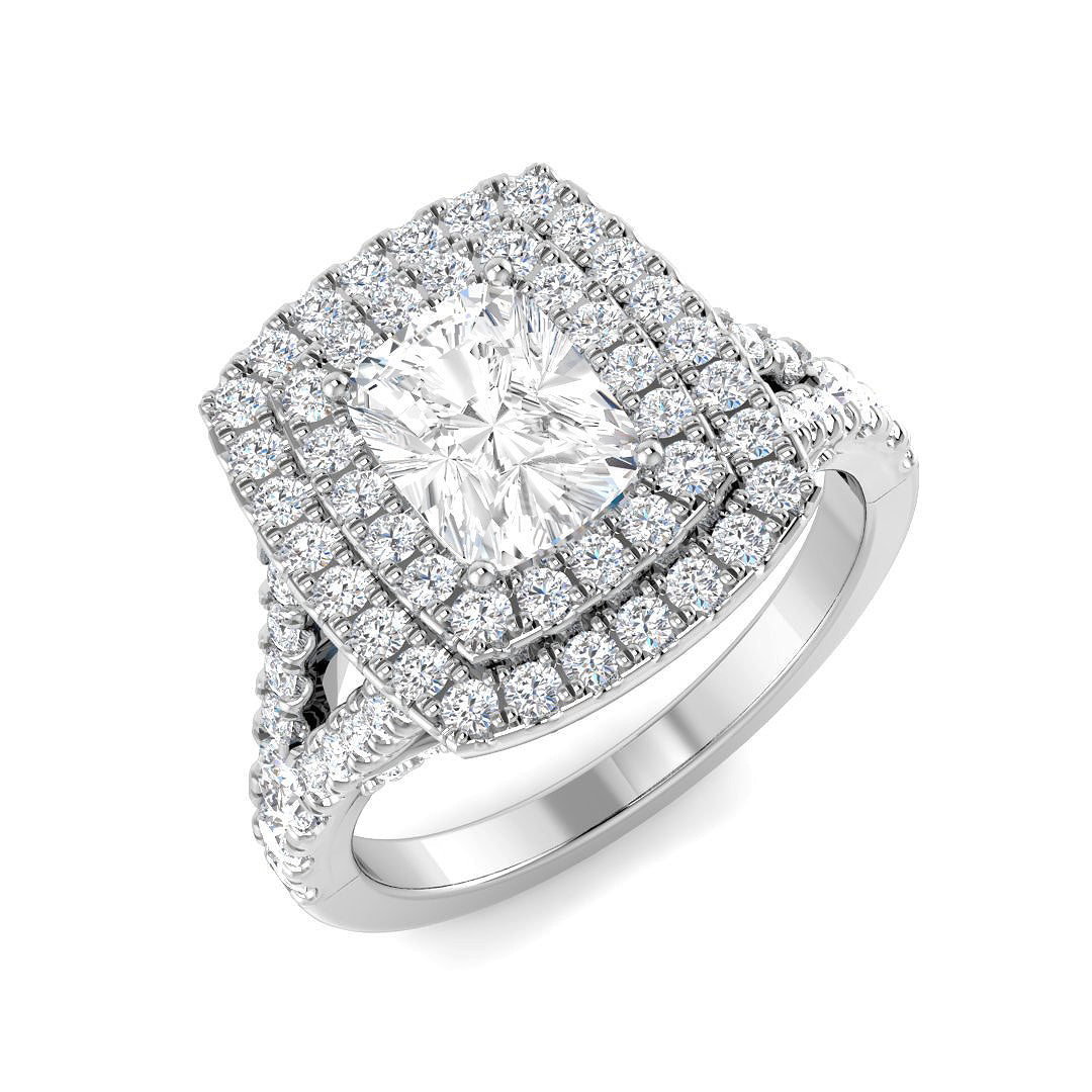 9ct White Gold 2.22ct E VS1 Laboratory Grown CVD Ring