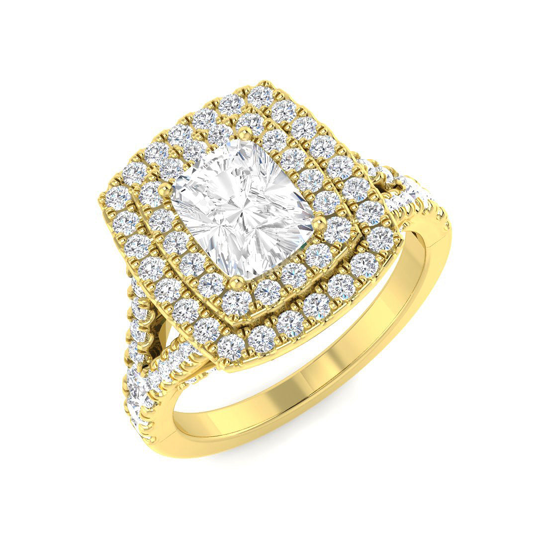 9ct Yellow Gold 2.18ct D VS1 Laboratory Grown CVD Ring