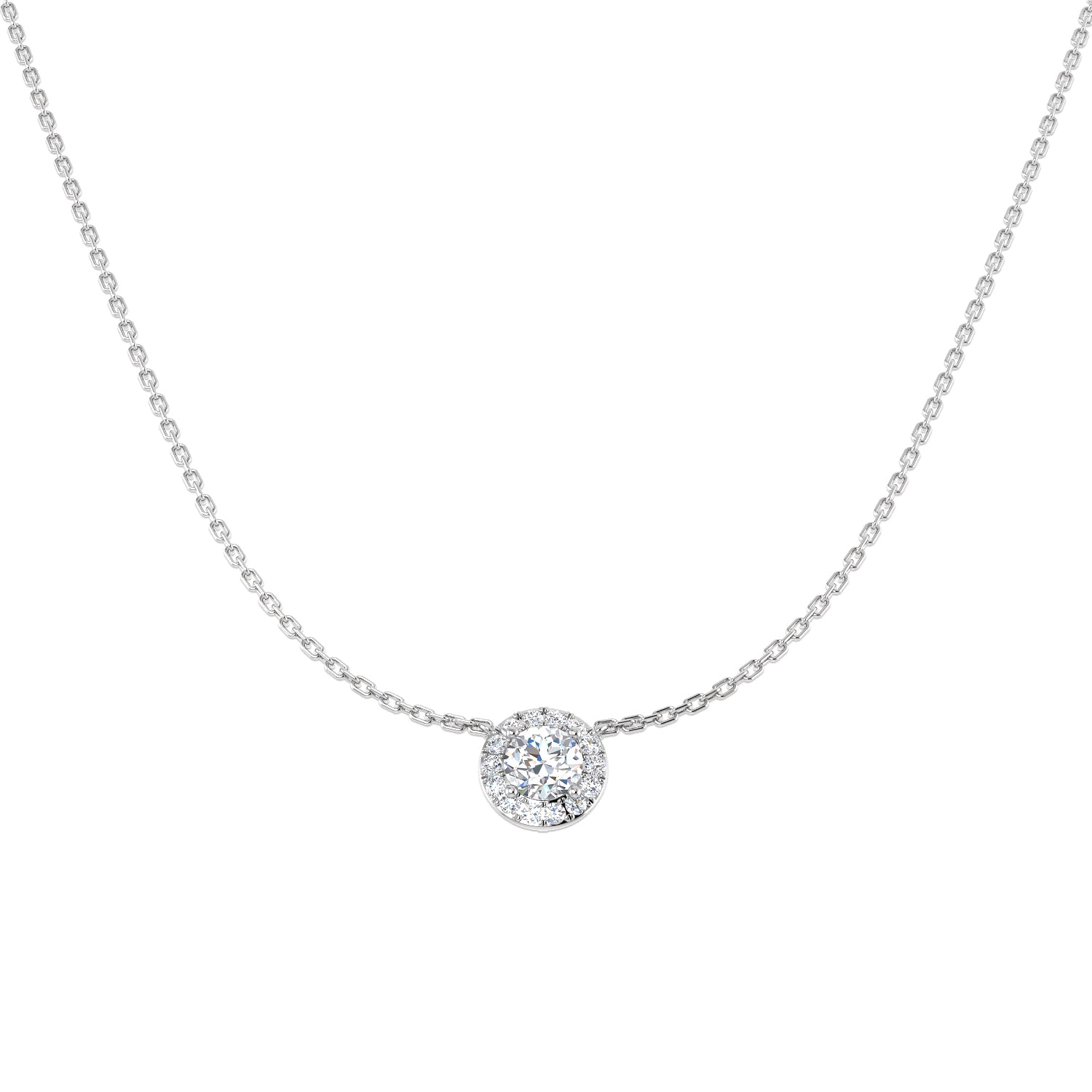 9ct White Gold 0.70ct Laboratory Grown CVD Necklace