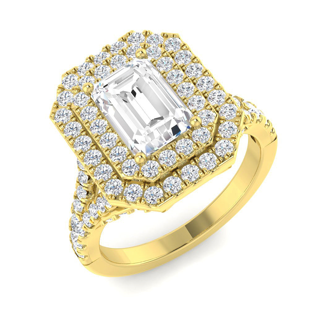 9ct Yellow Gold 2.73ct D VS2 Laboratory Grown CVD Ring