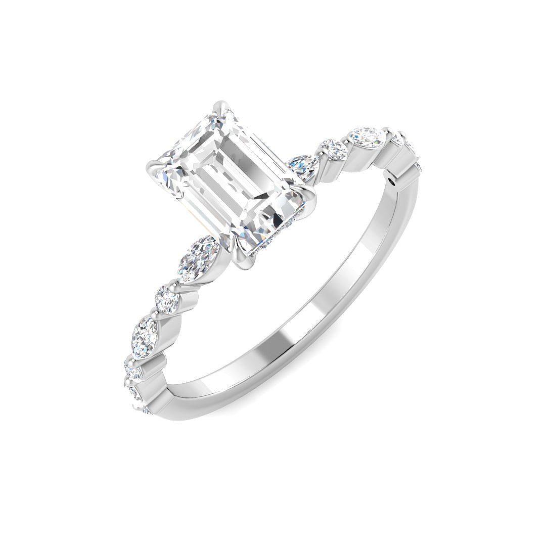 Platinum 1.38ct E VS1 Laboratory Grown CVD Ring