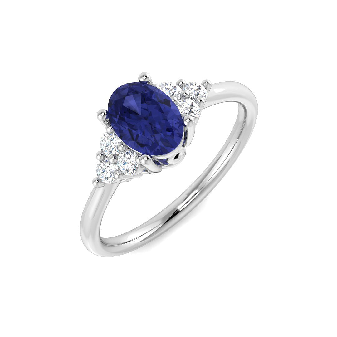 9ct White Gold 0.93ct Tanzanite Ring