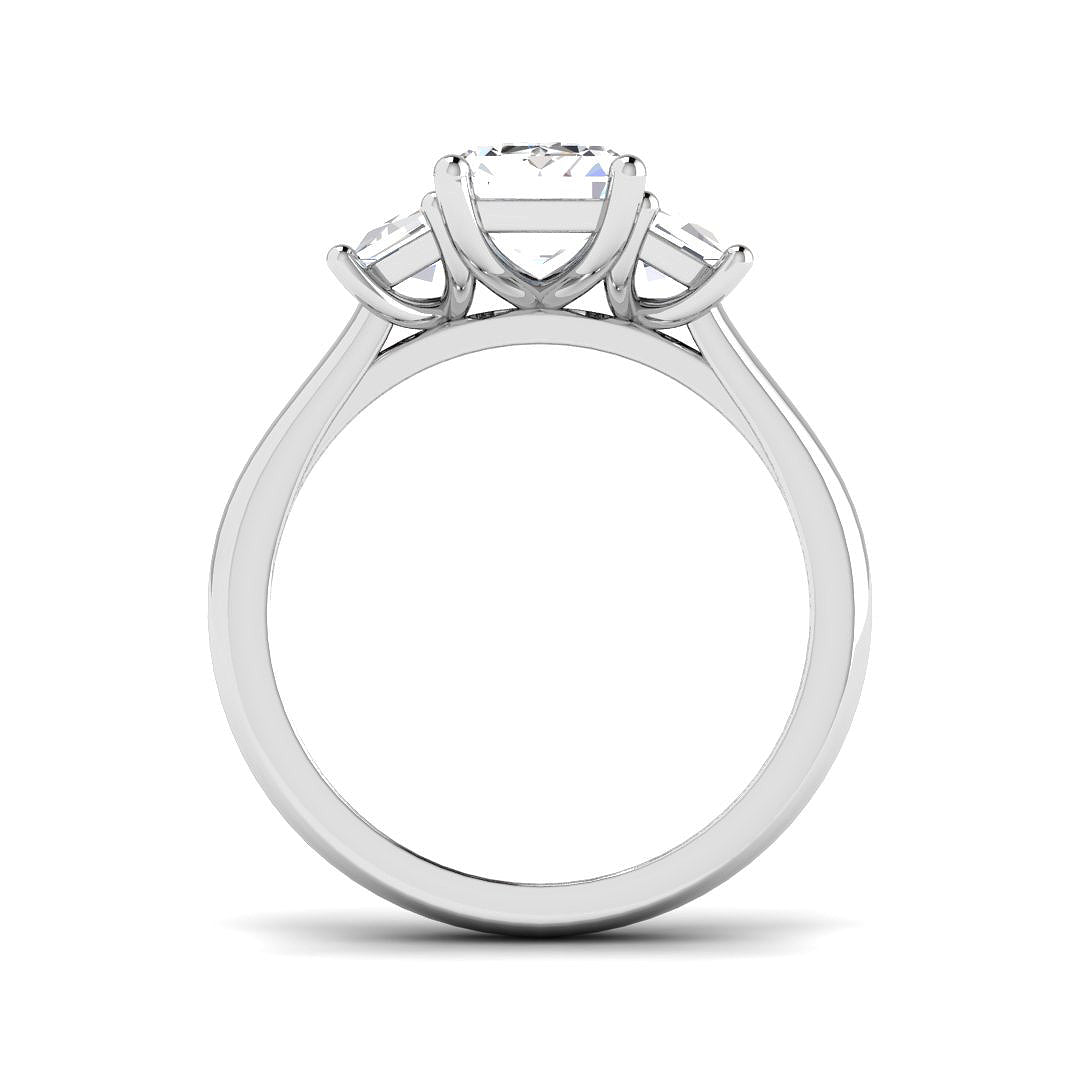 9ct White Gold 3.05ct D VS2 Laboratory Grown CVD Ring
