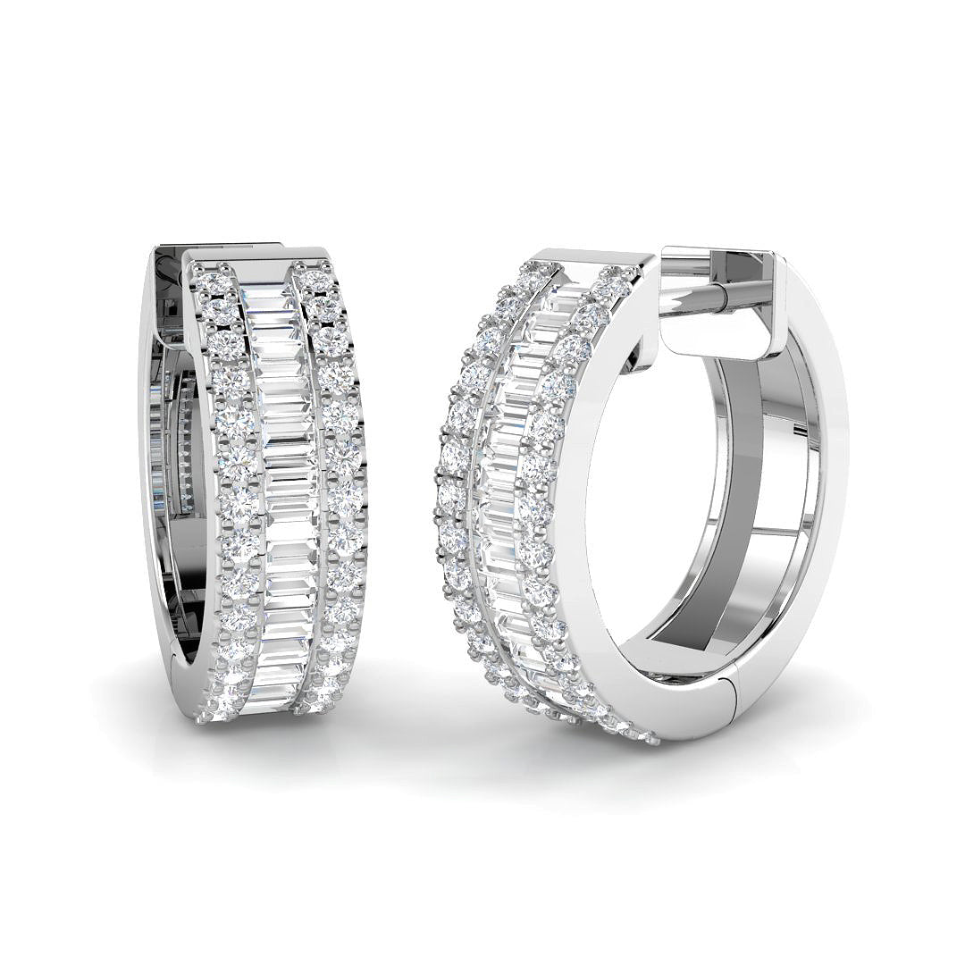 9ct White Gold 0.71ct G SI2 Diamond Earrings