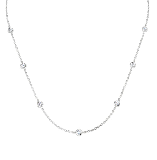 18ct White Gold 0.75ct G SI2 Diamond Necklace