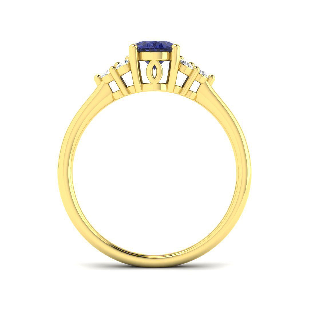 9ct Yellow Gold 0.93ct Tanzanite Ring