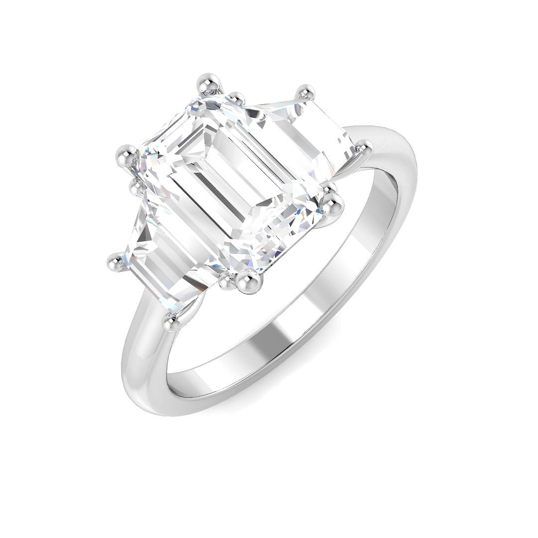 Platinum 3.19ct D VS1 Laboratory Grown CVD Ring