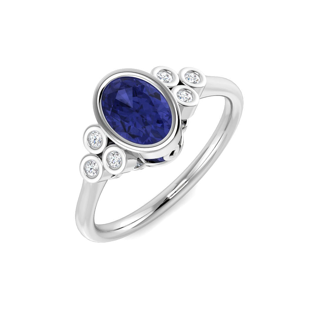 9ct White Gold 0.80ct Tanzanite Ring