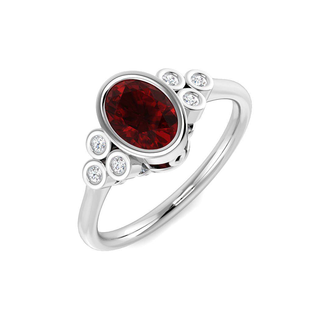 9ct White Gold 0.97ct Ruby Ring