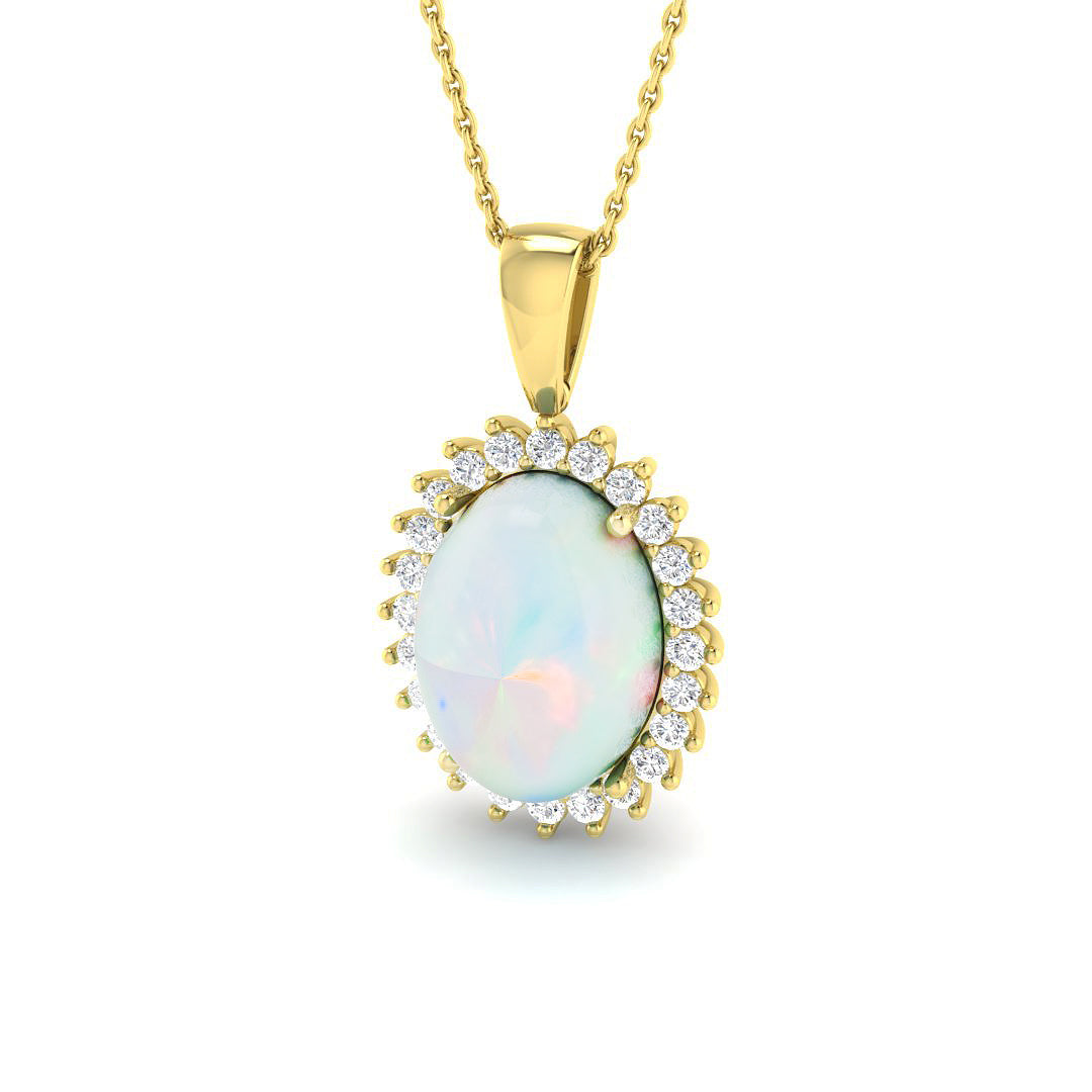9ct Yellow Gold 4.62ct Opal Pendant