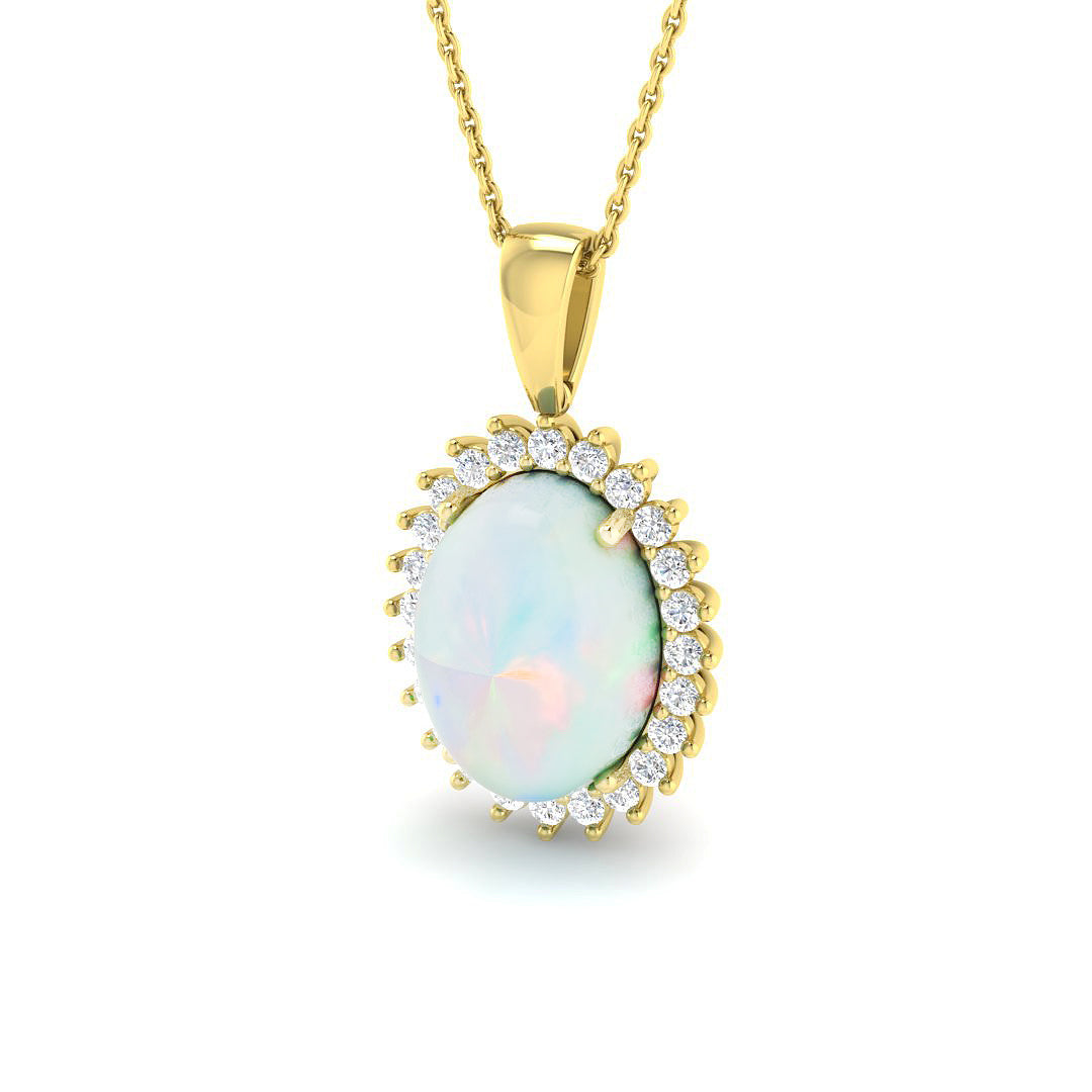 9ct Yellow Gold 4.20ct Opal Pendant