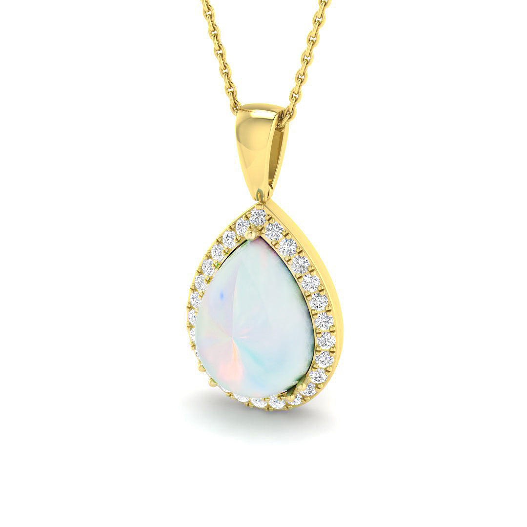 9ct Yellow Gold 3.64ct Opal Pendant