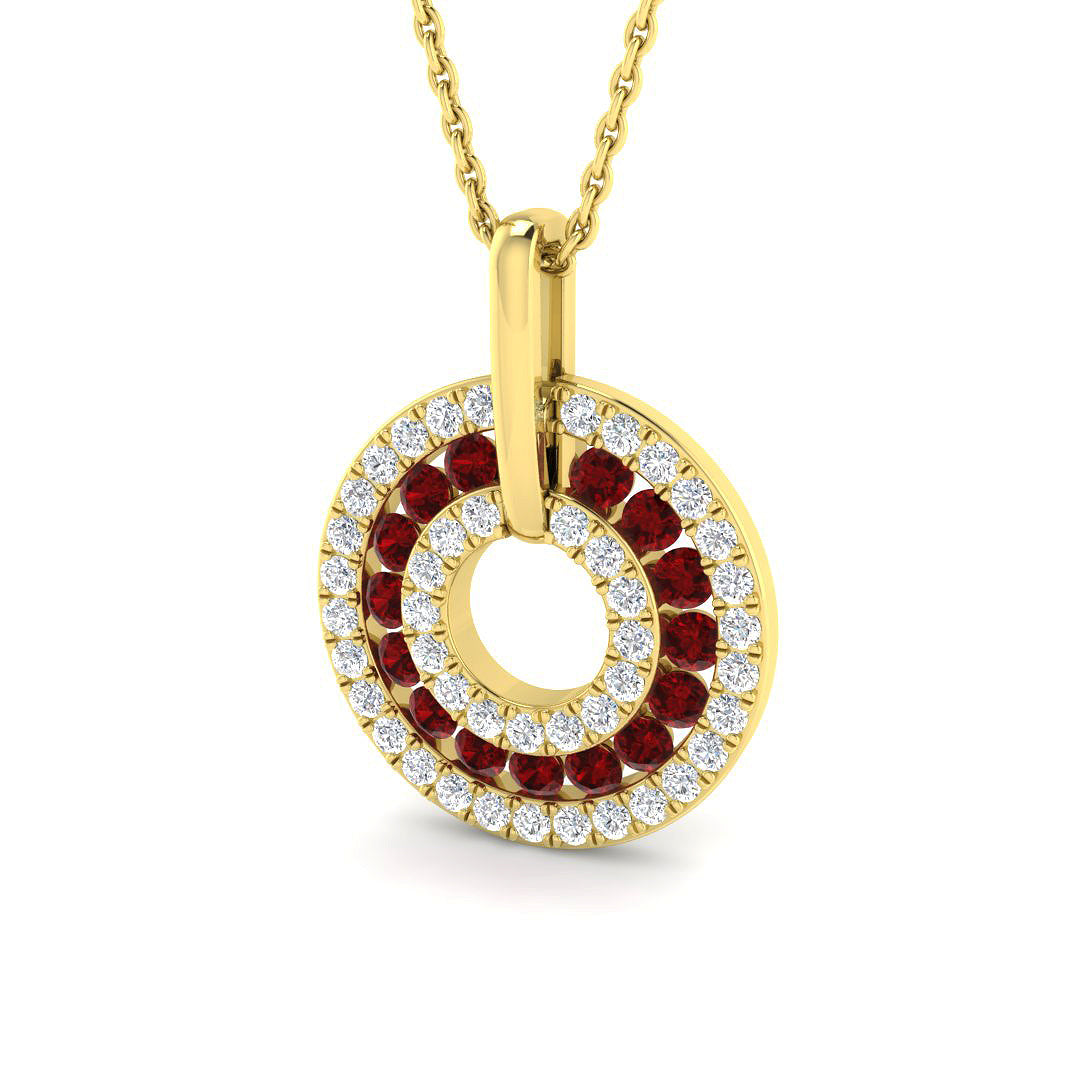 9ct Yellow Gold 0.89ct Ruby Pendant