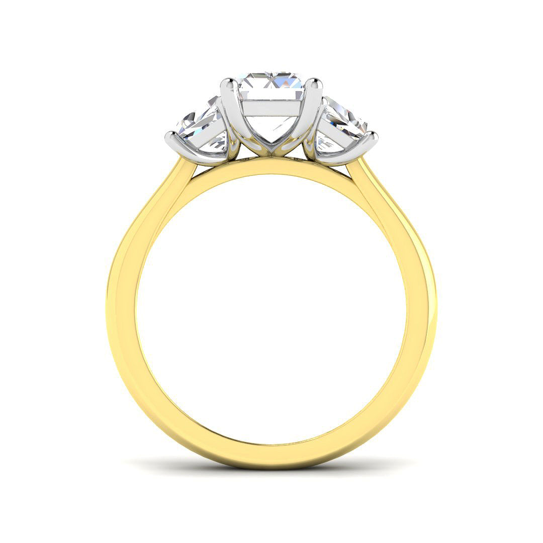 9ct Two-Tone Gold 3.21ct D VS2 Laboratory Grown CVD Ring