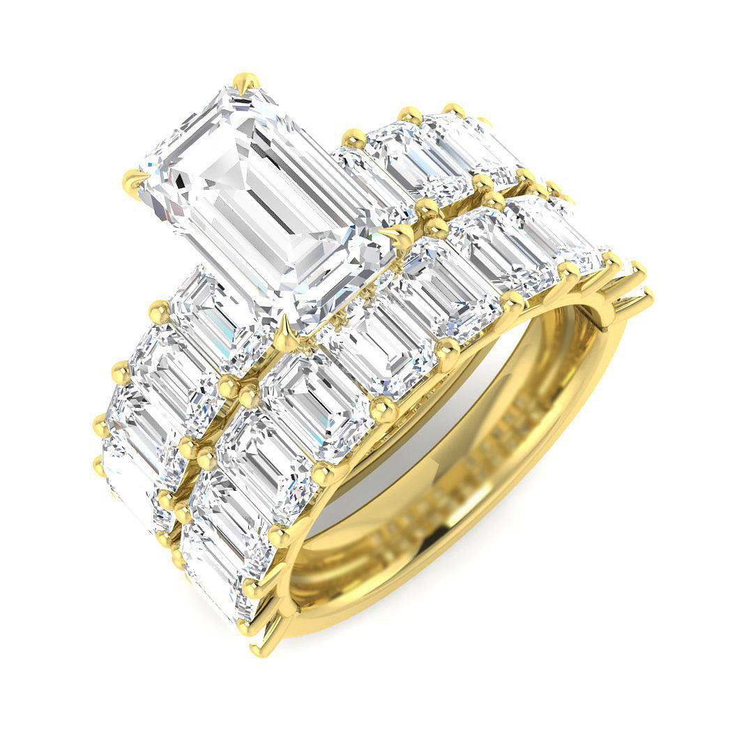 9ct Yellow Gold 8.16ct E VS2 Laboratory Grown CVD Ring