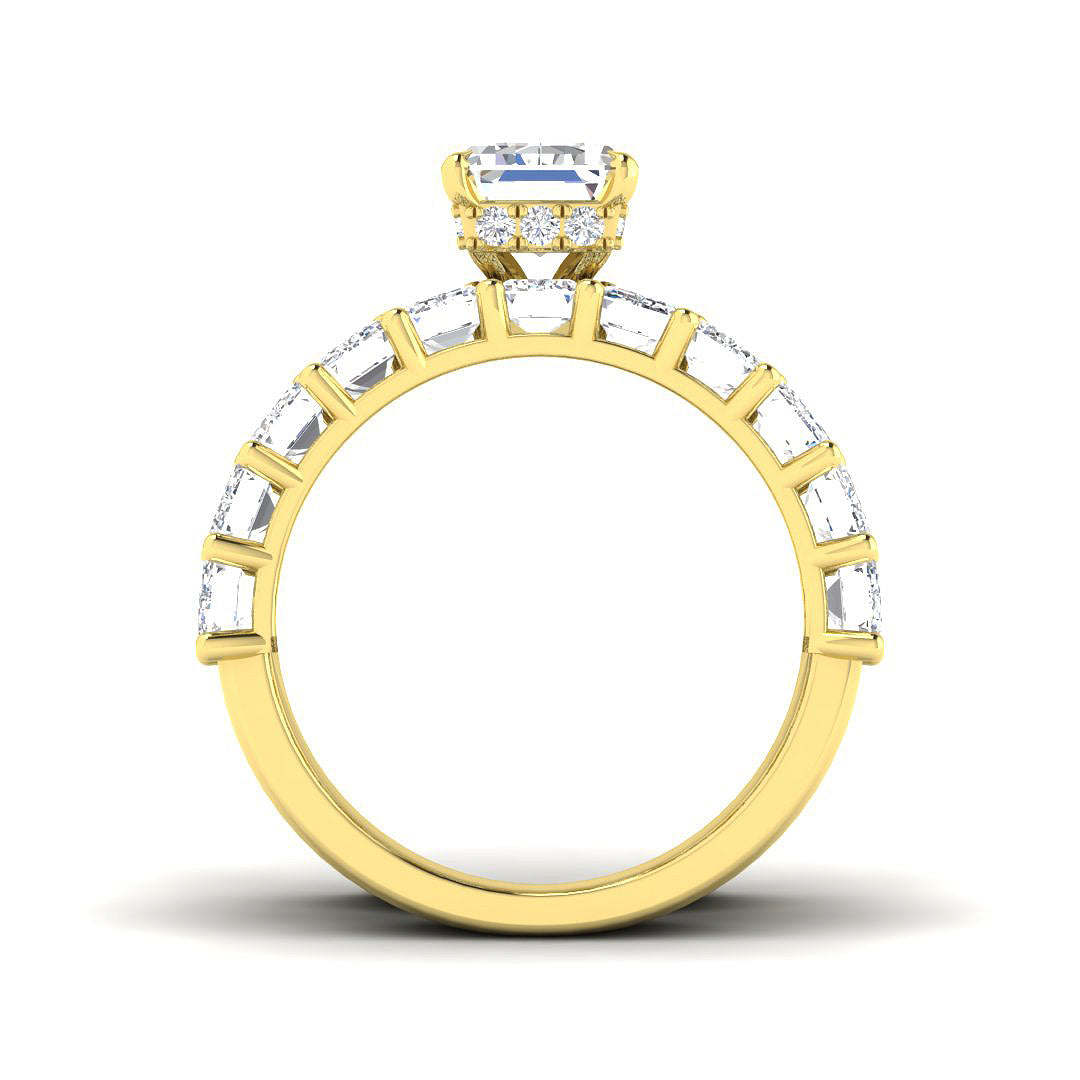 9ct Yellow Gold 8.11ct E VS2 Laboratory Grown CVD Ring