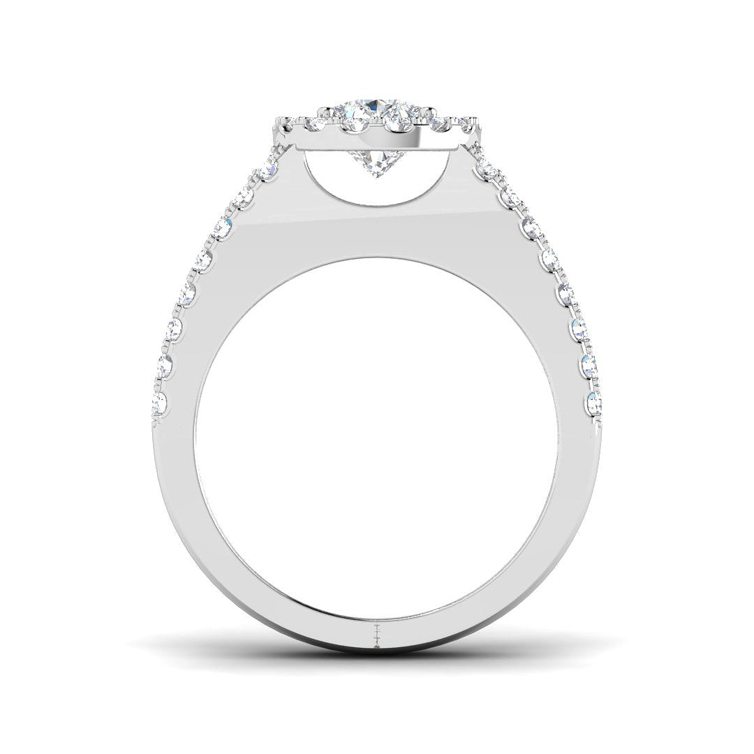 9ct White Gold 1.90ct E VS2 Laboratory Grown CVD Ring