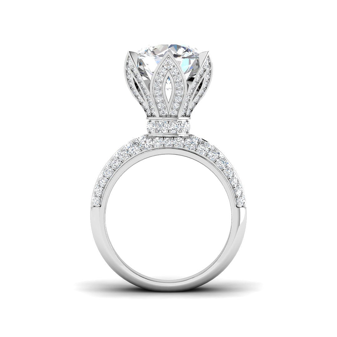 9ct White Gold 5.46ct E VS2 Laboratory Grown CVD Ring