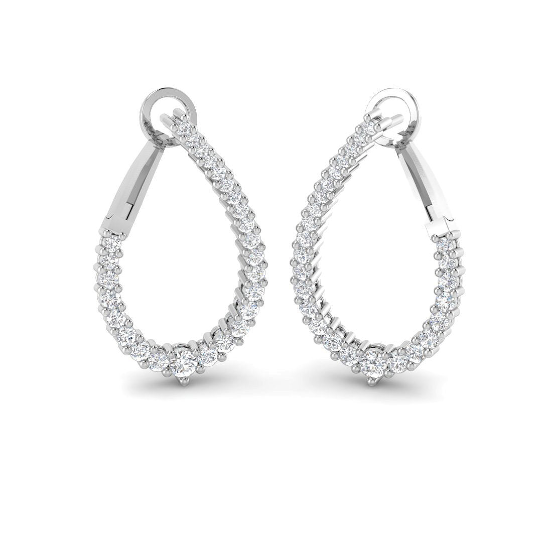 9ct White Gold 1.46ct Laboratory Grown CVD Earrings