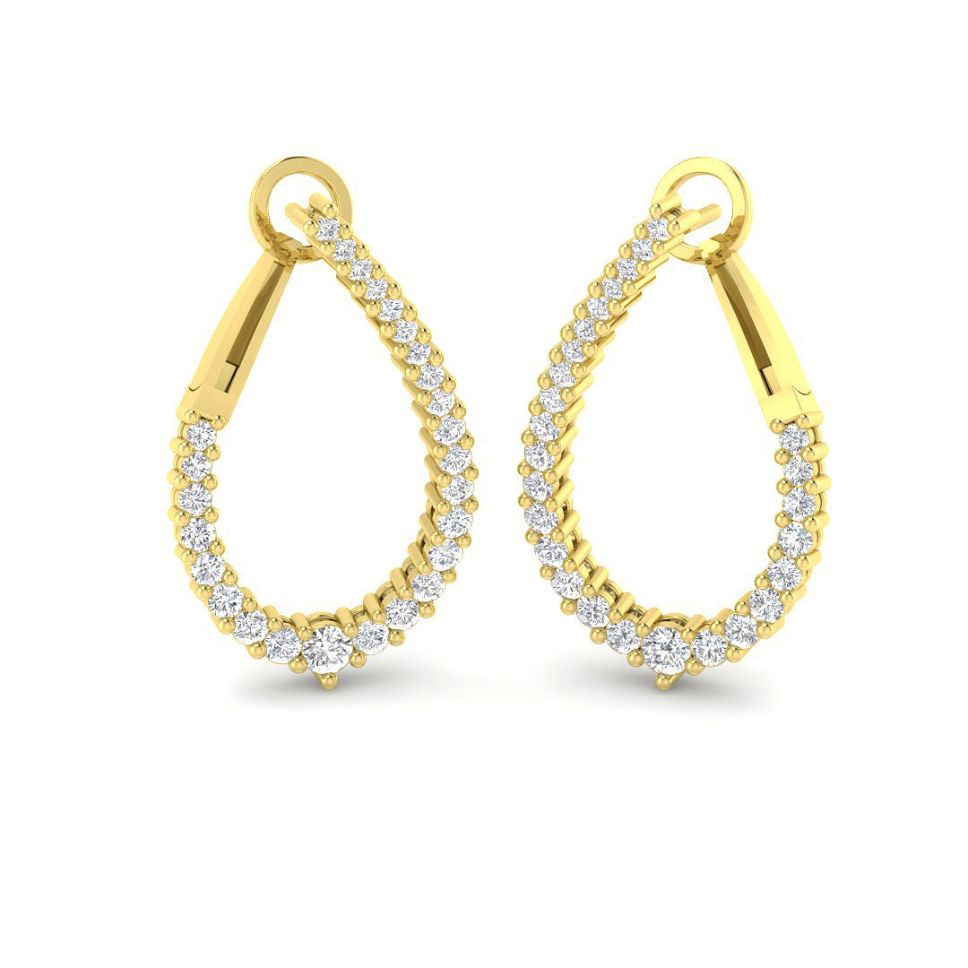 9ct Yellow Gold 1.46ct Laboratory Grown CVD Earrings