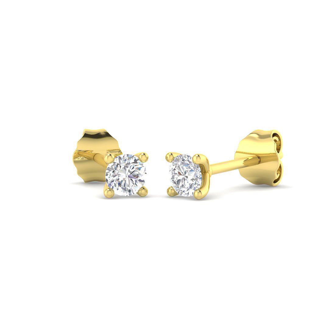 9ct Yellow Gold 0.30ct Laboratory Grown CVD Earrings