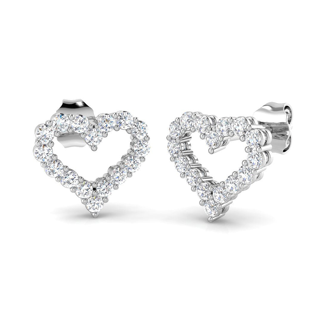 9ct White Gold 0.51ct G SI2 Diamond Earrings