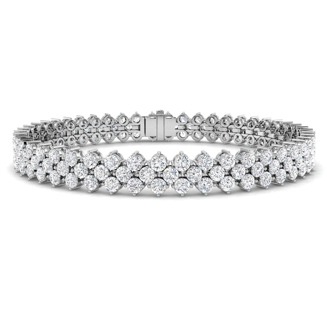 9ct White Gold 10.08ct Laboratory Grown CVD Bracelet